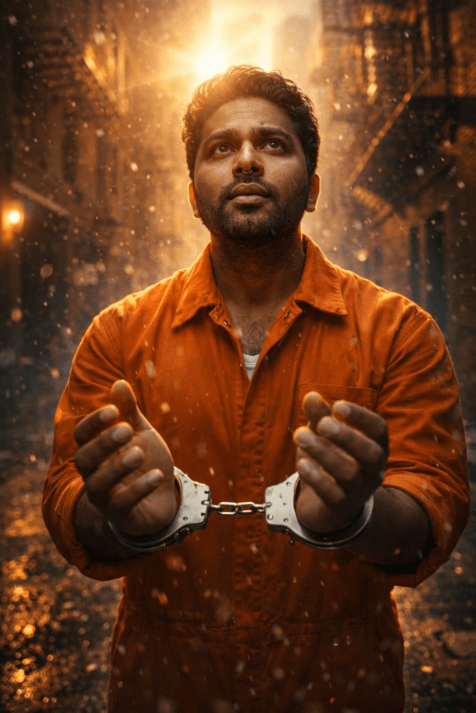 A dramatic cinematic portrait