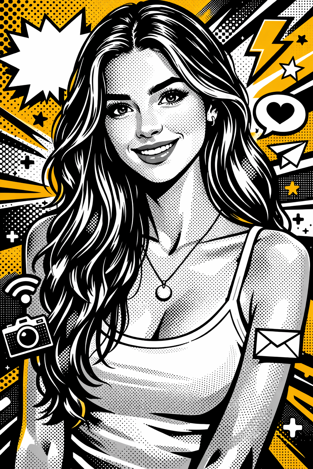 Neo-Pop Comic Vector Portrait