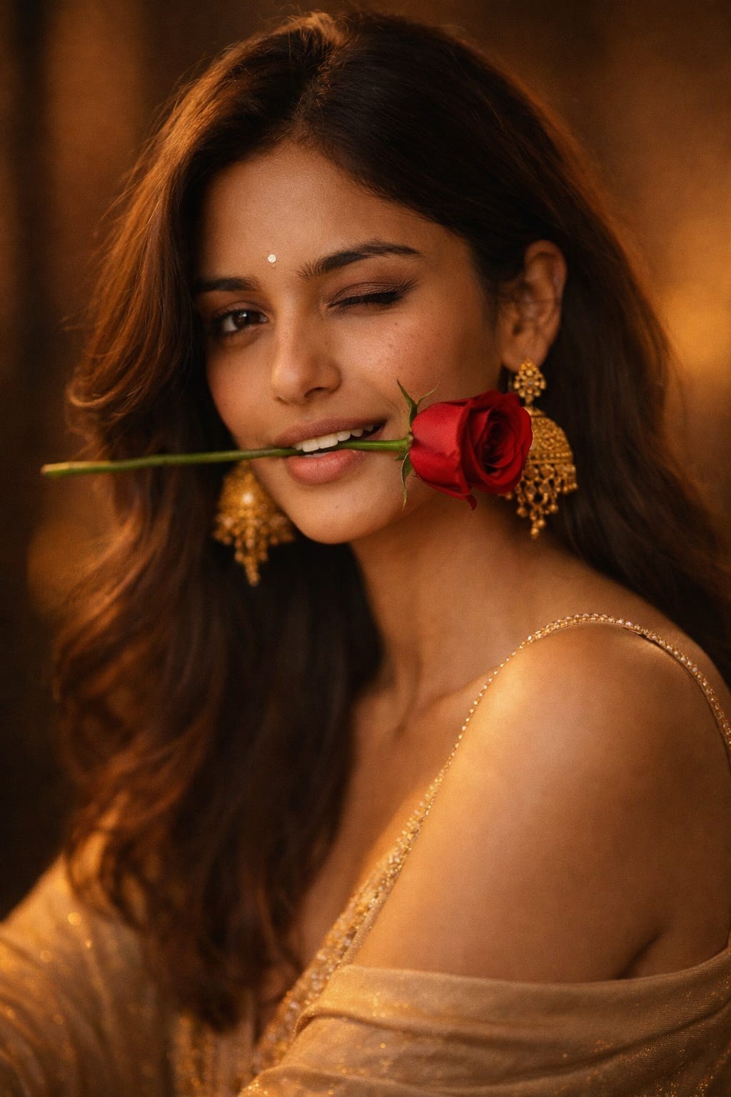 Playful Romantic Wink