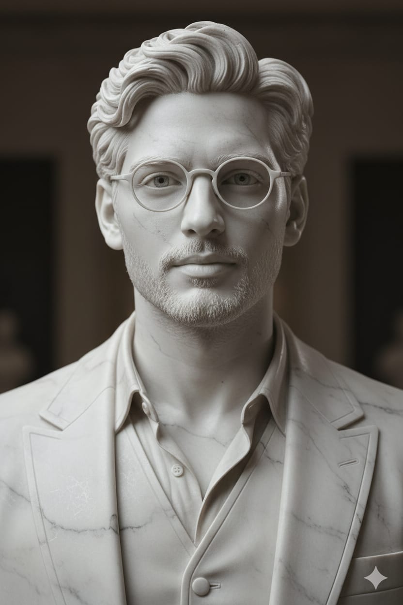 carved-stone portrait