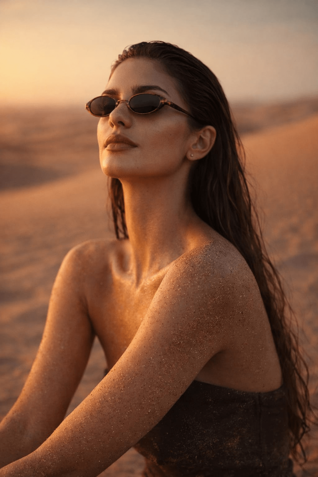 Midjourney Ai prompt for "cinematic fashion portrait"