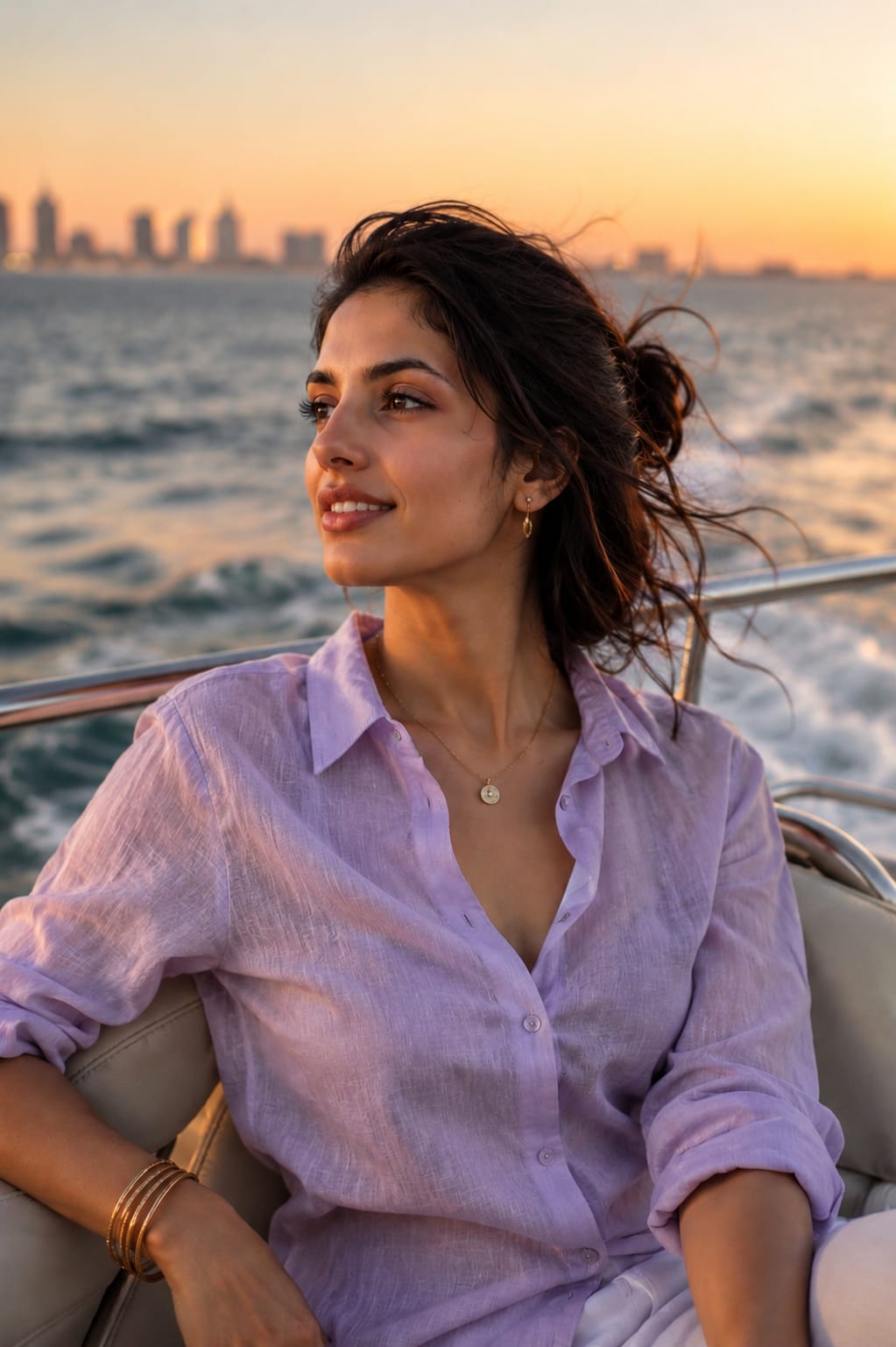 golden hour sunset.