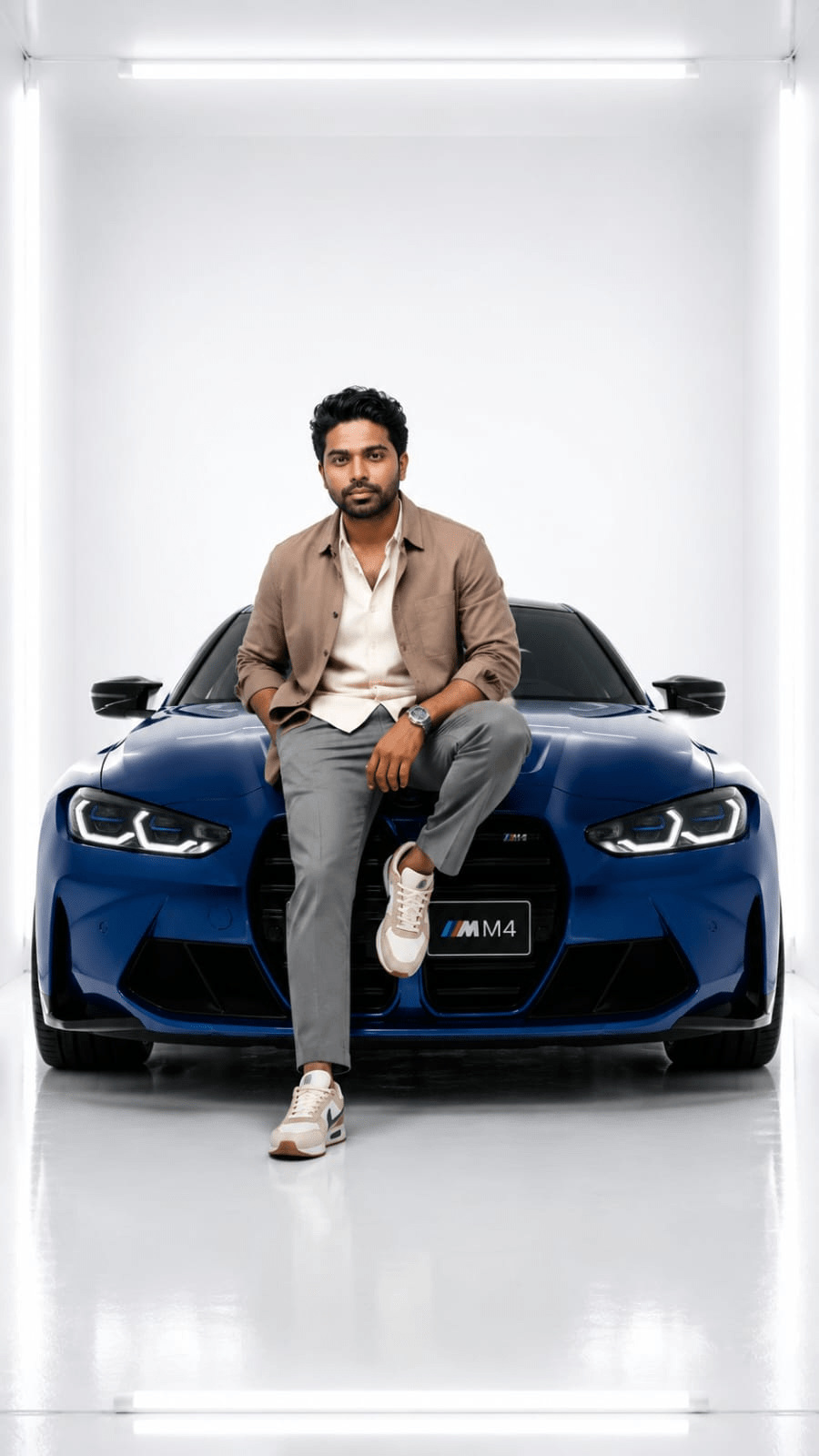 uxury BMW photoshoot prompt cinematic automotive AI photography