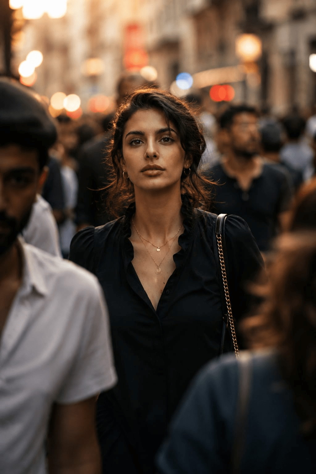 cinematic street portrait midjourney prompt