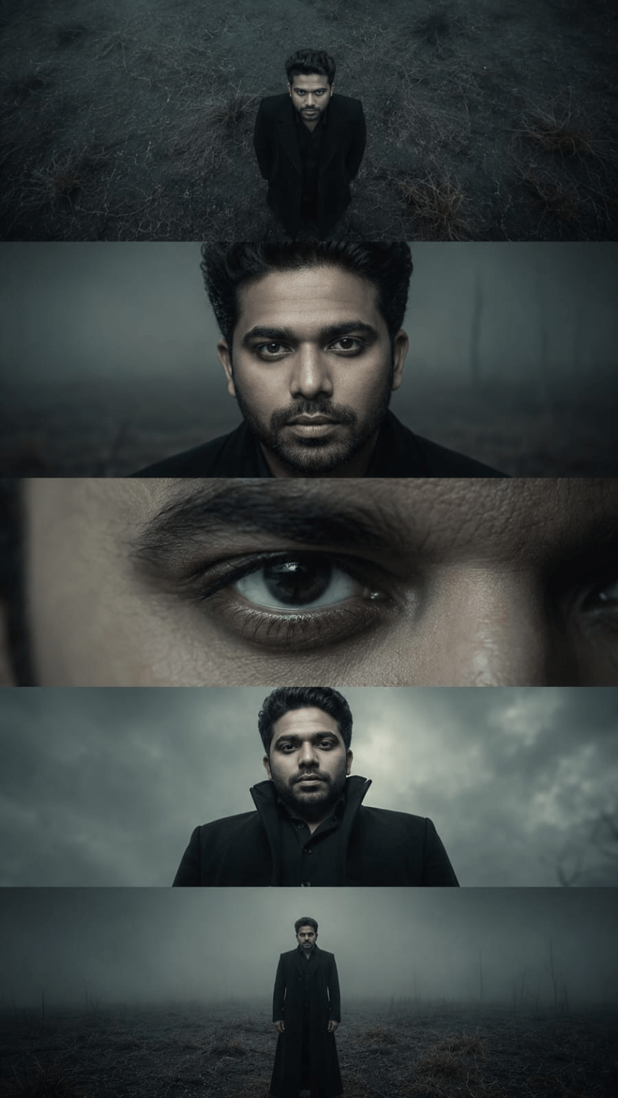 dystopian cinematic storyboard prompt sci-fi thriller AI scene
