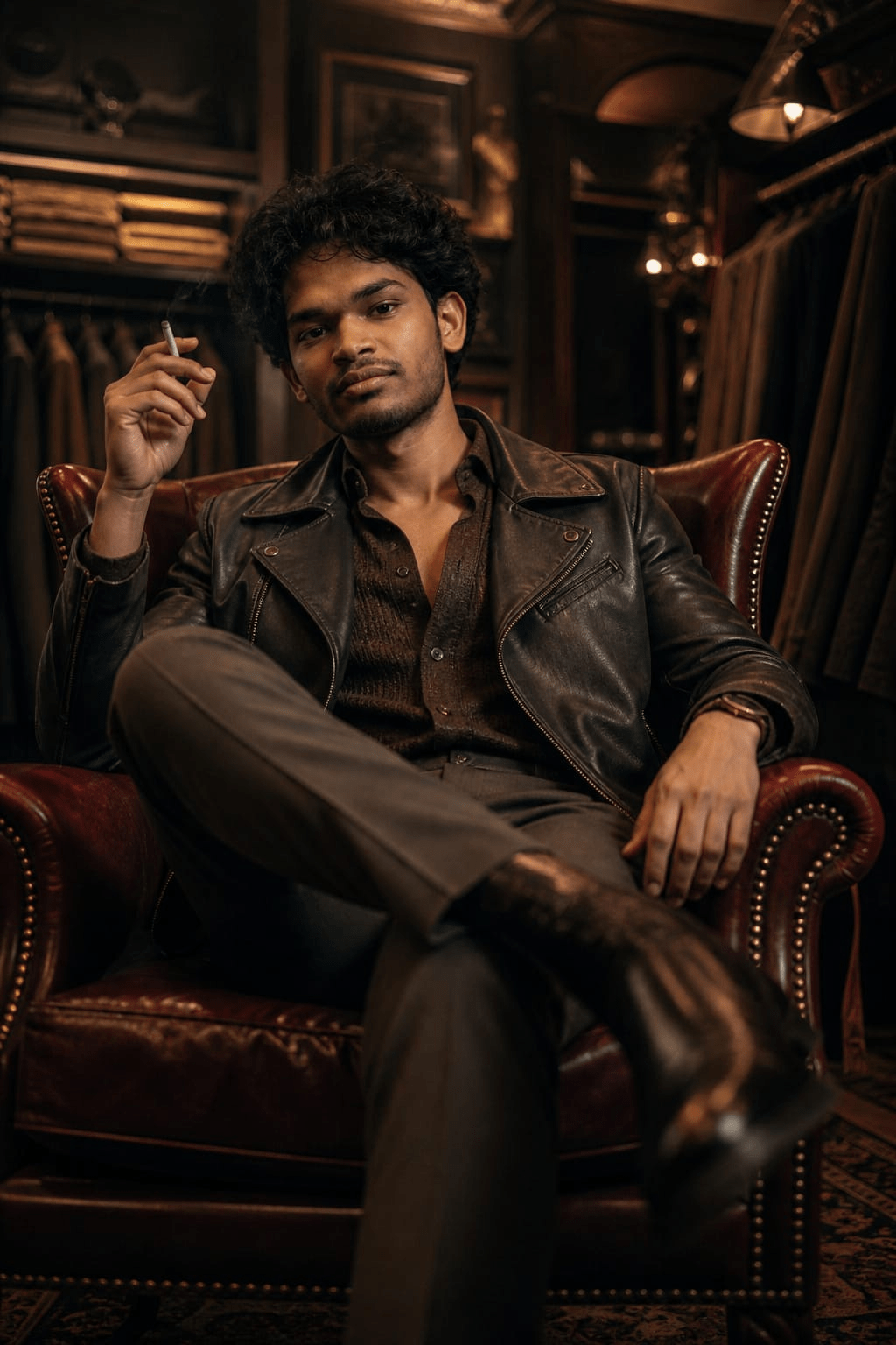 Ai prompt for cinematic fashion portrait