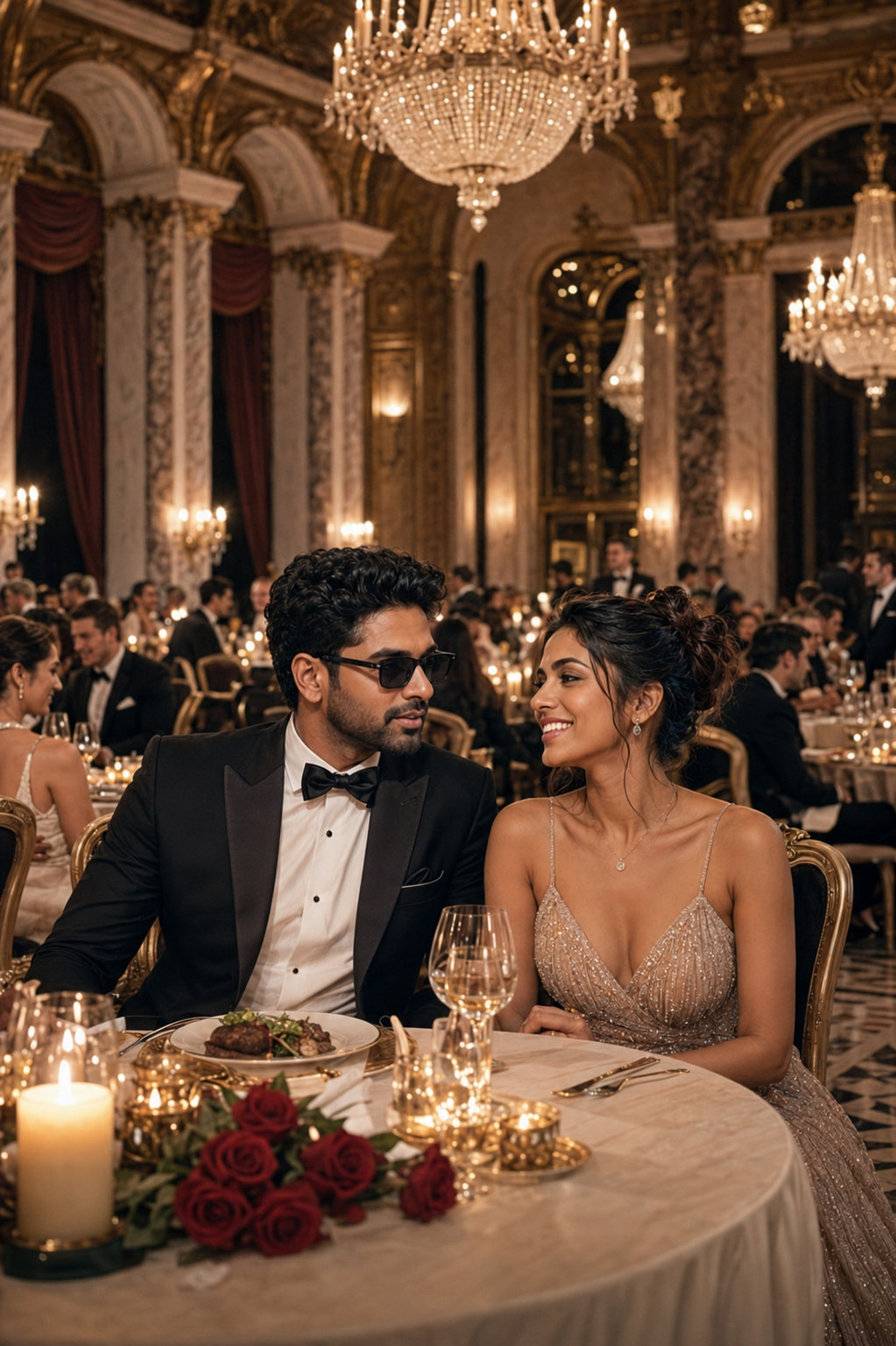 Ai prompt for couple luxury dinner prompt