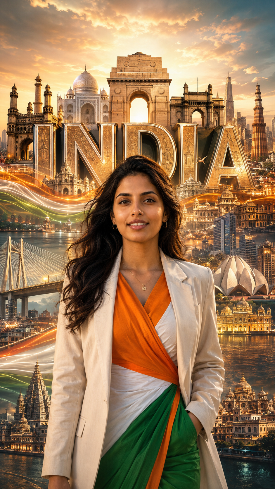 AI image prompt for young Indian women travel editoral prompt