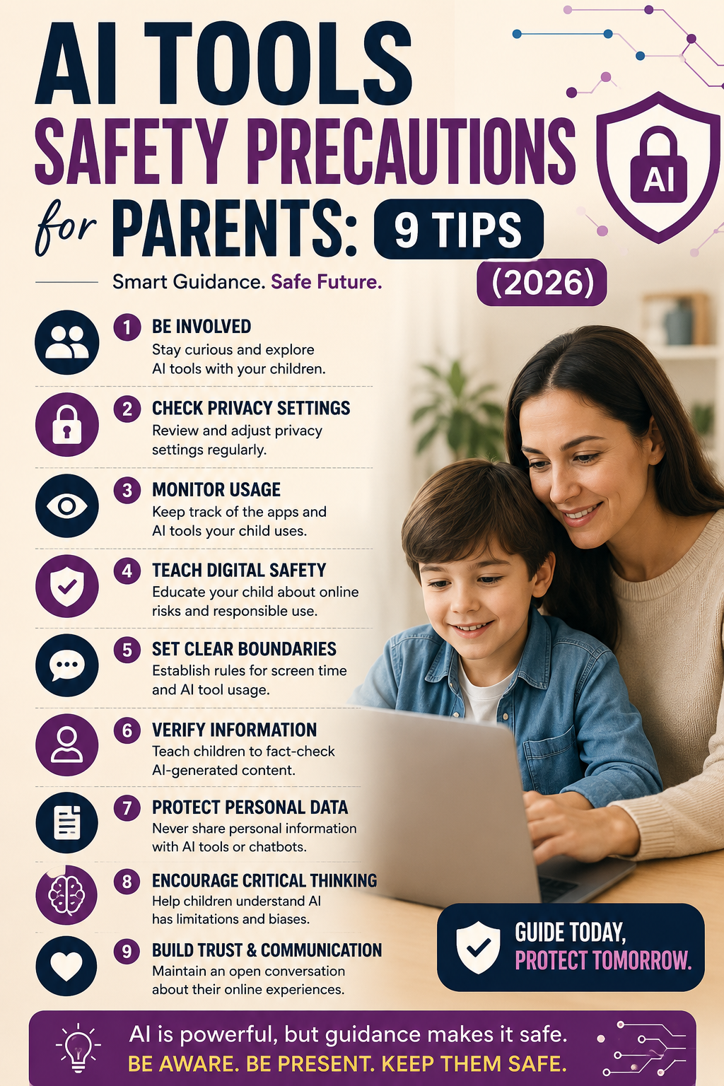 AI tools safety precautions for parents