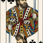 King of Spades AI portrait prompt vintage playing card